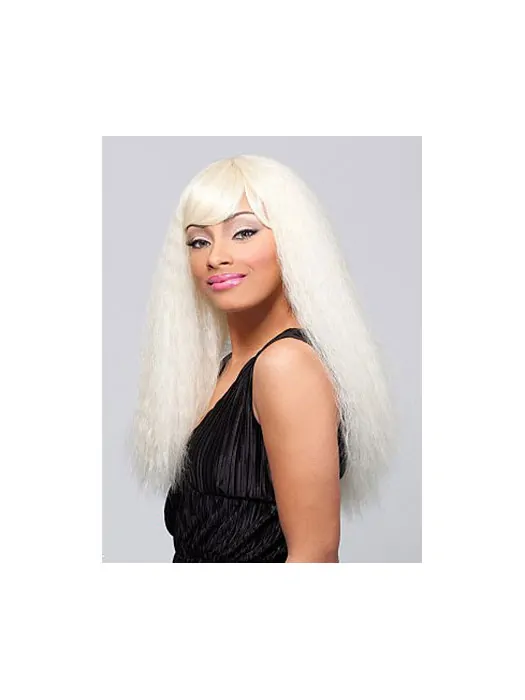Graceful Blonde Straight Long African American Wigs