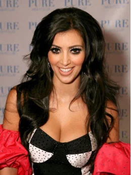 Kim Kardashian Layered Loose Wave Lace Front Synthetic Wigs 20  inches