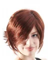 Beautiful Auburn Wavy Chin Length Synthetic Wigs