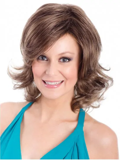 Beautiful Shoulder Length Wavy Brown Layered So Great Wigs