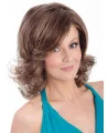 Beautiful Shoulder Length Wavy Brown Layered So Great Wigs