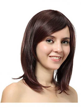 Nice Auburn Straight Shoulder Length Synthetic Wigs