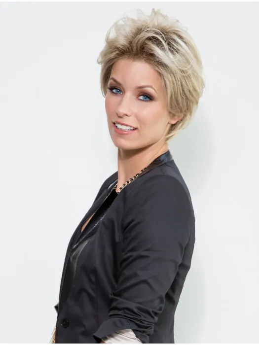 Top Blonde Straight Short Lace Front Wigs