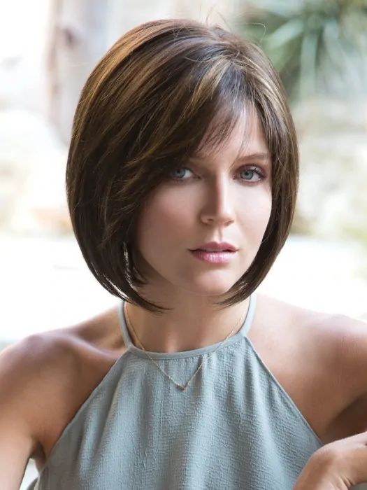 Straight Chin Length 10 inch Monofilament Bob Most Natural Looking Synthetic Wig