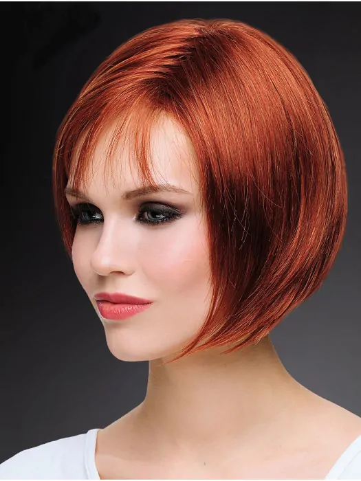 Hairstyles 10 inch Chin Length Straight Copper Bob Wigs