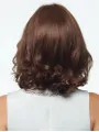 Natural Monofilament Curly Shoulder Length African American Wigs