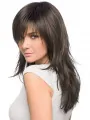 Brown Straight Remy Human Hair Easy Long Wigs