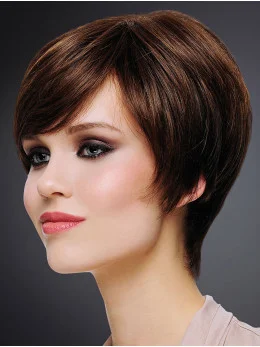 Style 8 inch Short Straight Brown Bob Wigs