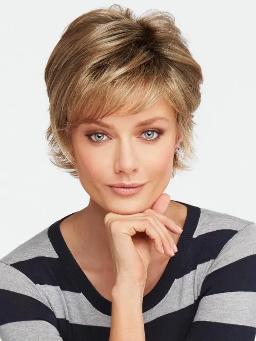 Capless 4 inch Wavy Short Brown Quality Synthetic Wigs
