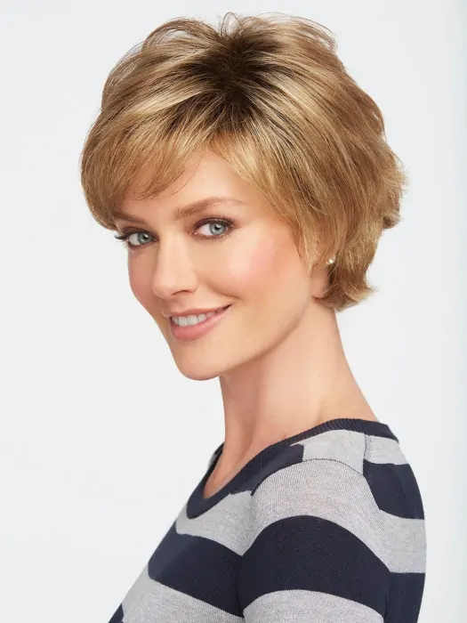Capless 4 inch Wavy Short Brown Quality Synthetic Wigs