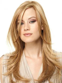 Monofilament 18 inch Wavy Long Blonde High Quality Synthetic Wigs