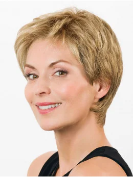 Incredible 100 per Hand-tied Synthetic Straight 8 inch Short Wigs