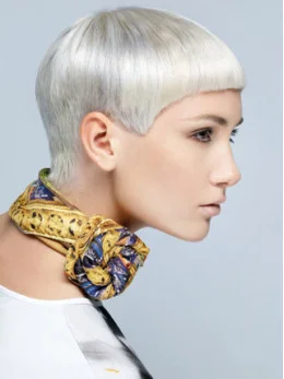 Young Fashion Silver Sculpted Short Cut Lace Front Synthetic Wigs