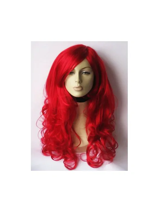 Elegent Long Wavy Beautiful Red Synthetic Wigs