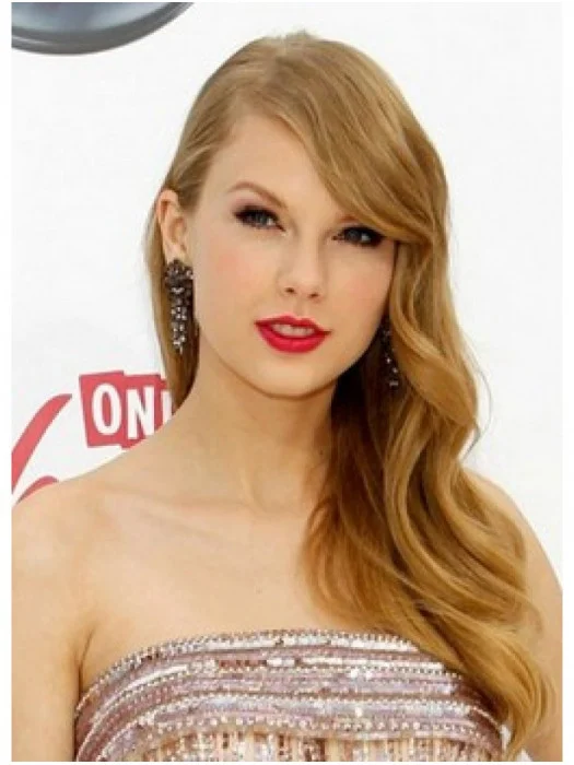Taylor Swift Hairstyle Human Hair Lace Front Brown Wigs