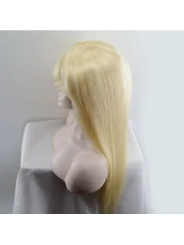 100-human-hair-Light-Blonde-Straight-Lace -Front-Wig-With-Bangs